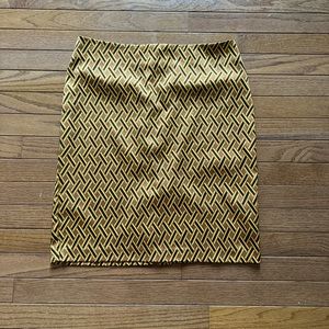 Golden patterned silk skirt